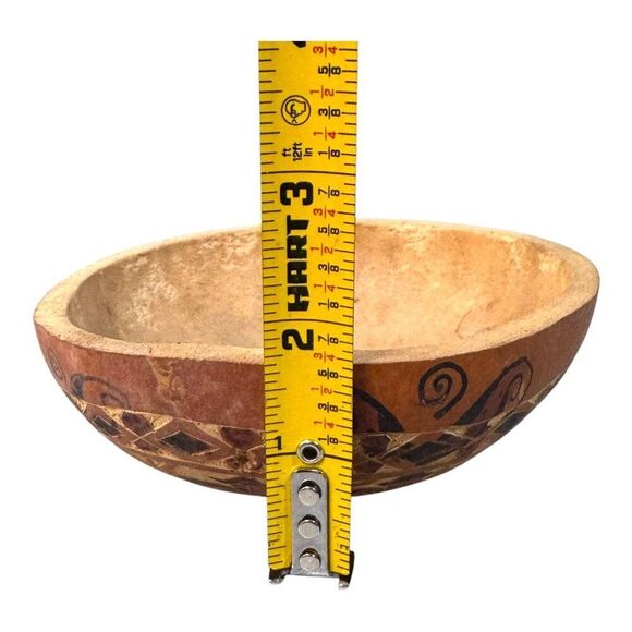 Handcrafted Carved African Safari Animals Gourd Wall Art Intricate Floral Design - Picture 5 of 7